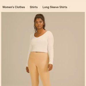 Lululemon Align top white long sleeve crop